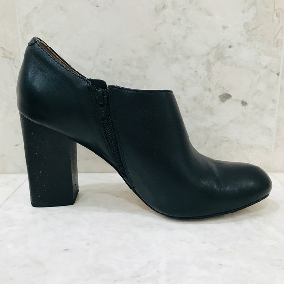CORSO COMO {9} Black Leather Ankle Boot Chunky Heel - Picture 4 of 10